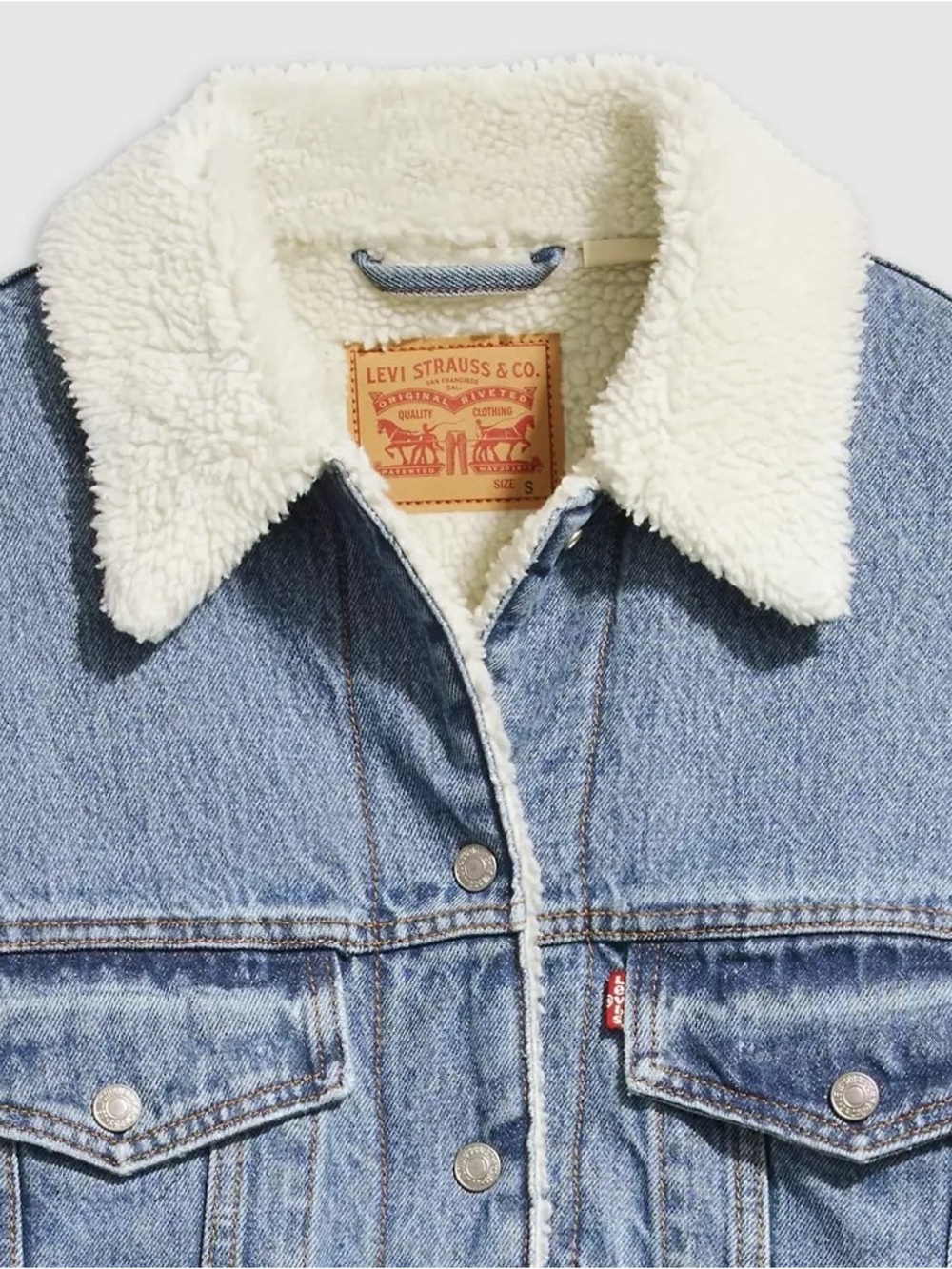 NWT Levi’s 90’s Sherpa Trucker Jacket - Picture 4 of 7